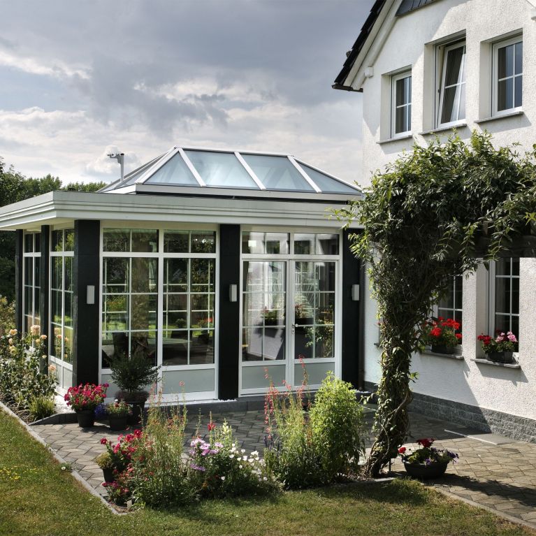 Ansicht der Orangerie von hinten