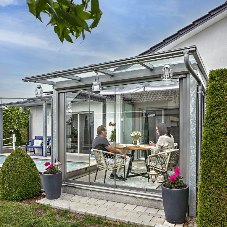 Terrassenüberdachung nahe Coburg, Oberfranken