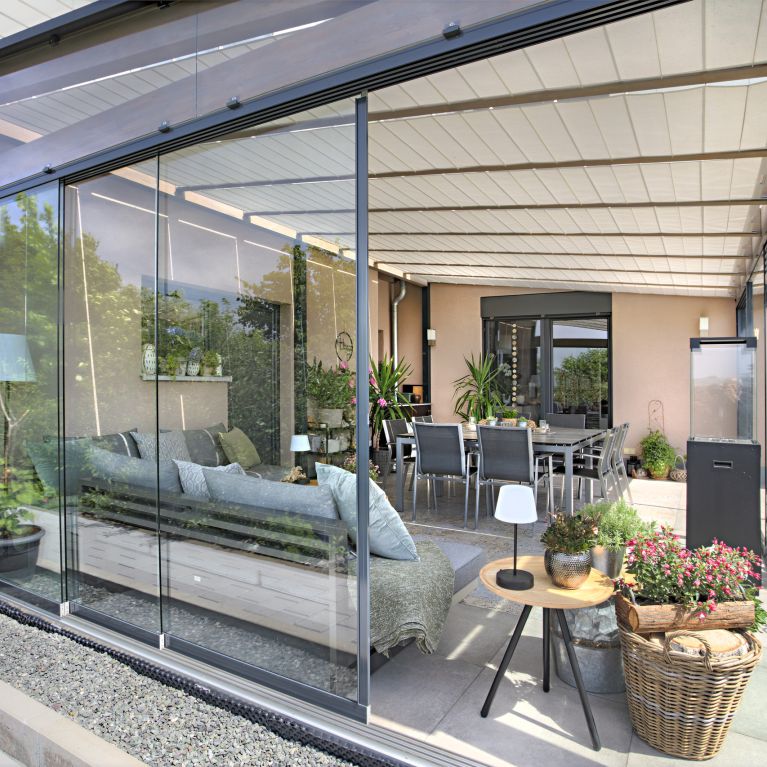 Geschlossene Terrassenüberdachung im Landkreis Kulmbach, Oberfranken