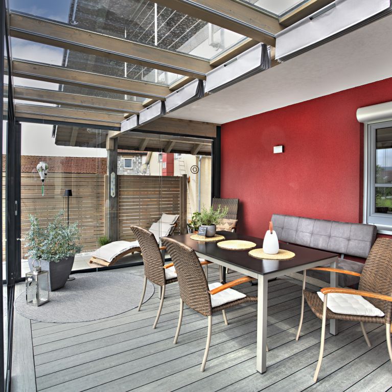 Geschlossene Terrassenüberdachung im Landkreis Kronach, Oberfranken