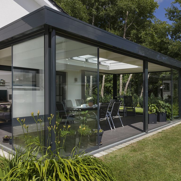 Terrassenüberdachung mit Glasdach