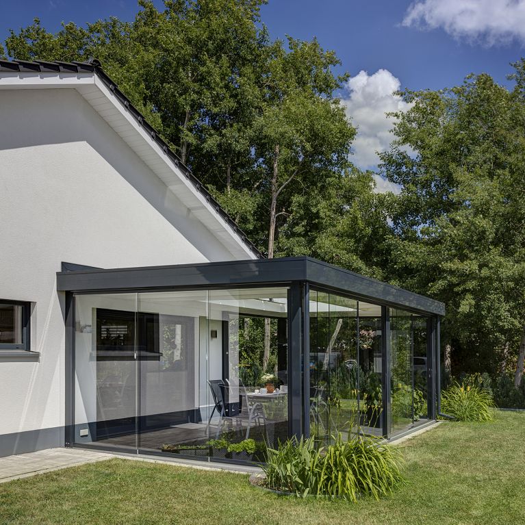 Terrassenüberdachung mit Glasdach