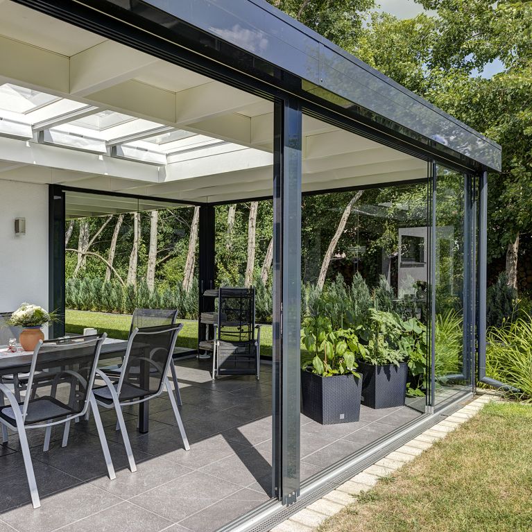 Terrassenüberdachung mit Glasdach