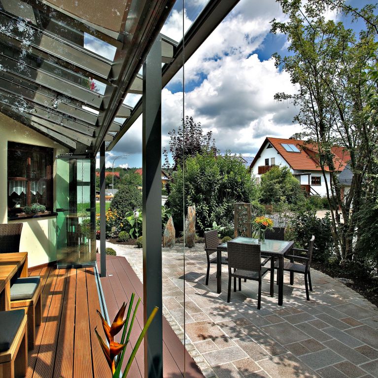 Blick auf die Terrasse