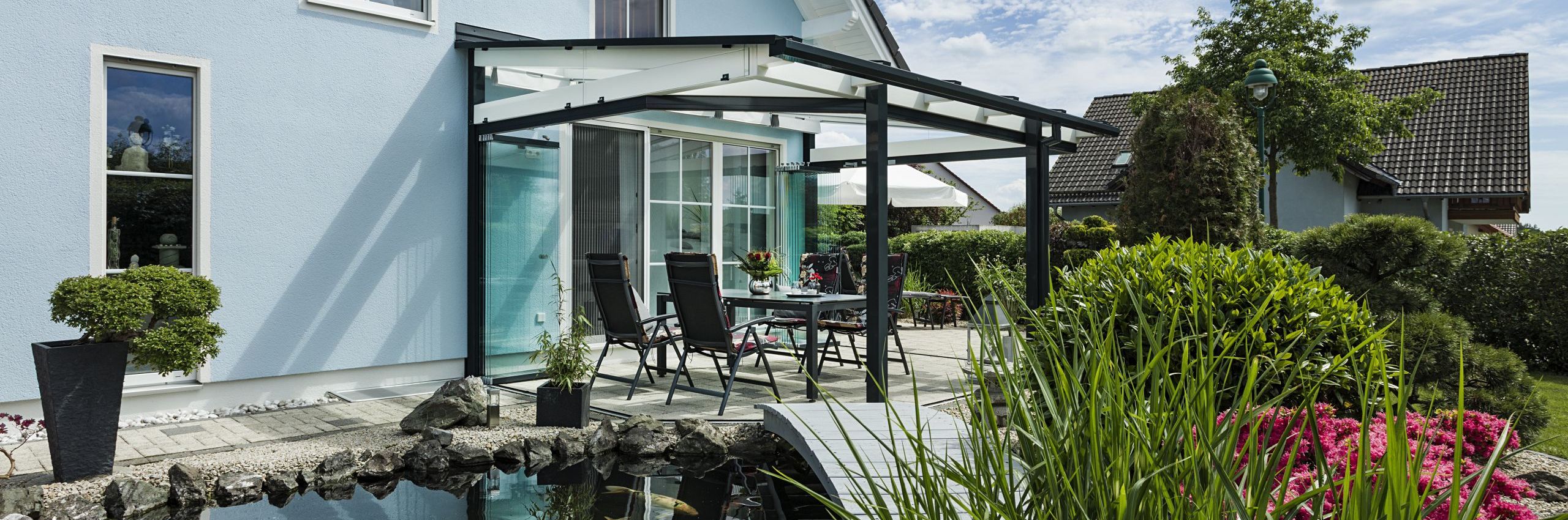 Terrassenüberdachung Holz - Alu in Hof