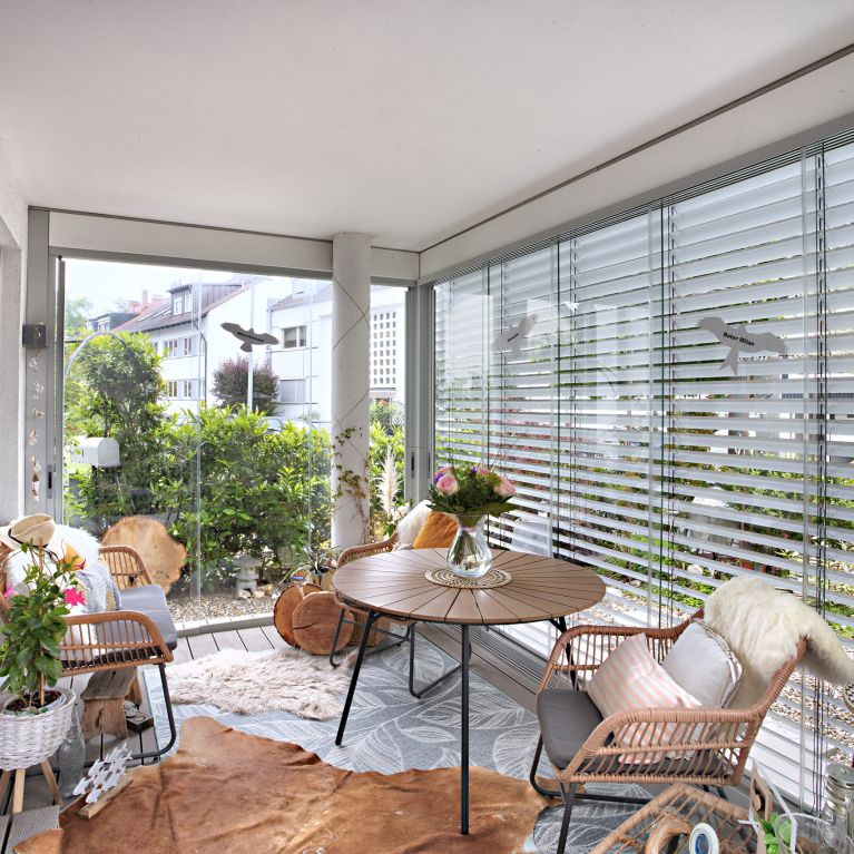 Geschlossene Terrassenüberdachung in der Nähe von Bamberg, Oberfranken