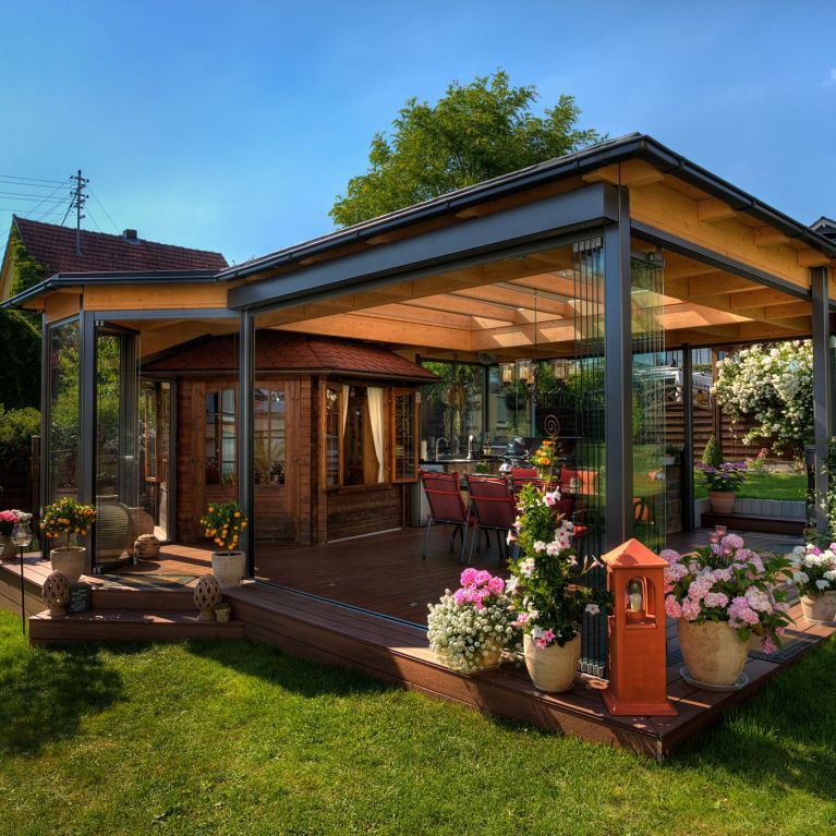 Terrassenüberdachung mit Oberlicht